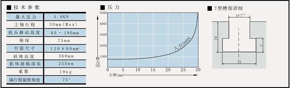 高精密手壓機參數